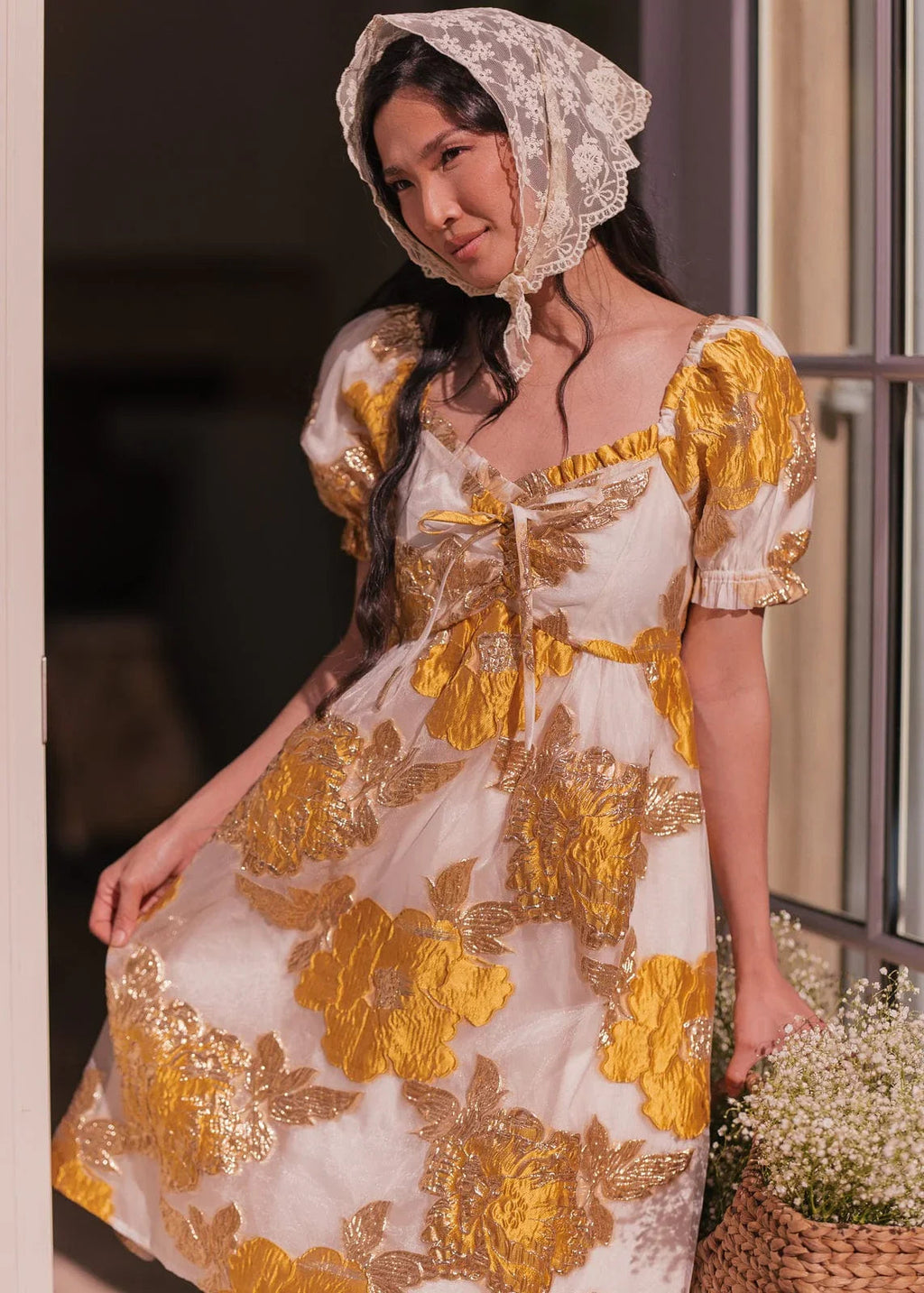 Beaumont Cream Gold Dress