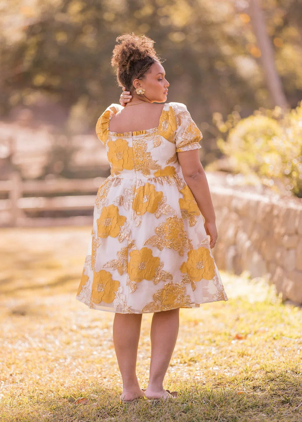 Beaumont Cream Gold Dress