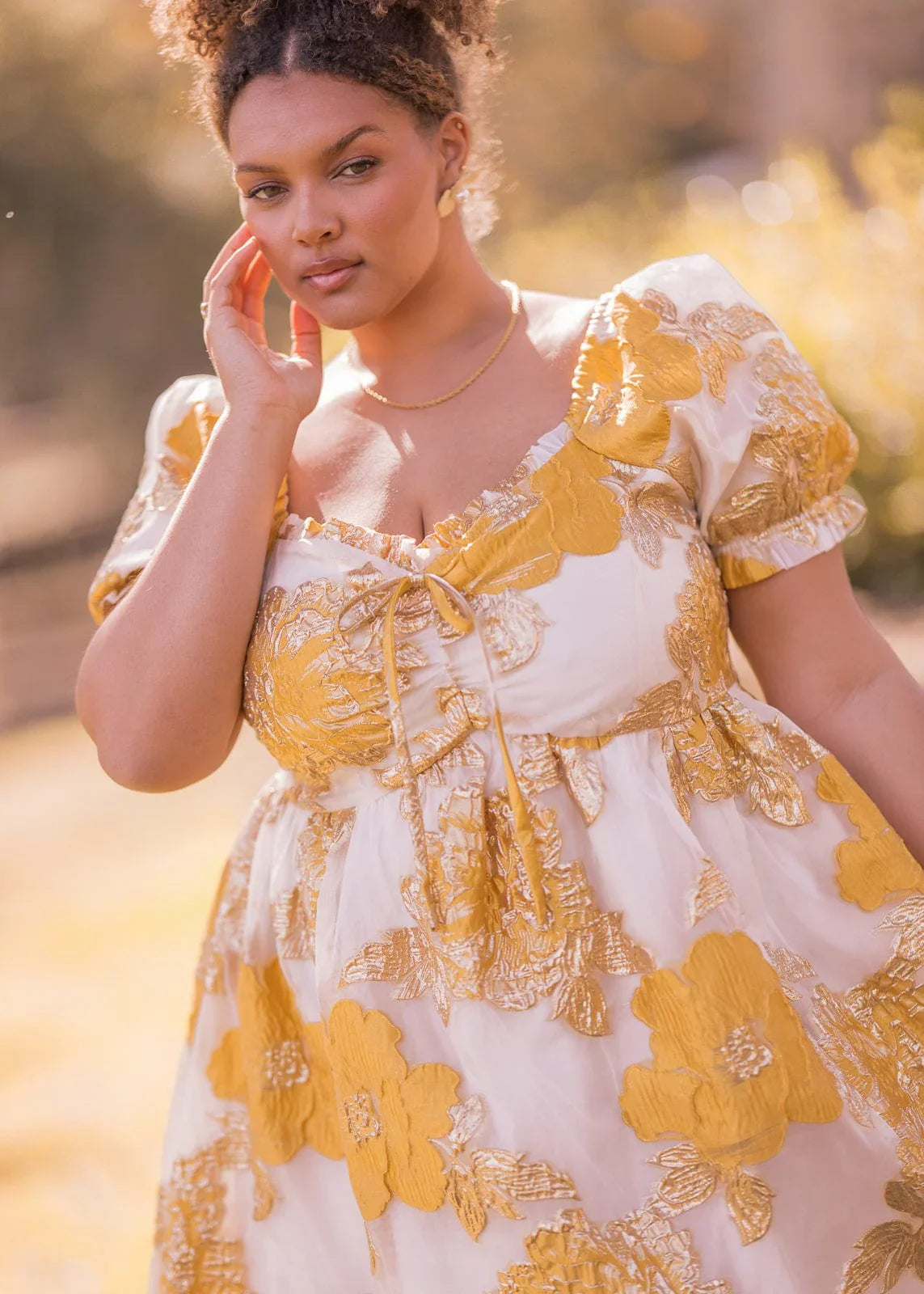 Beaumont Cream Gold Dress