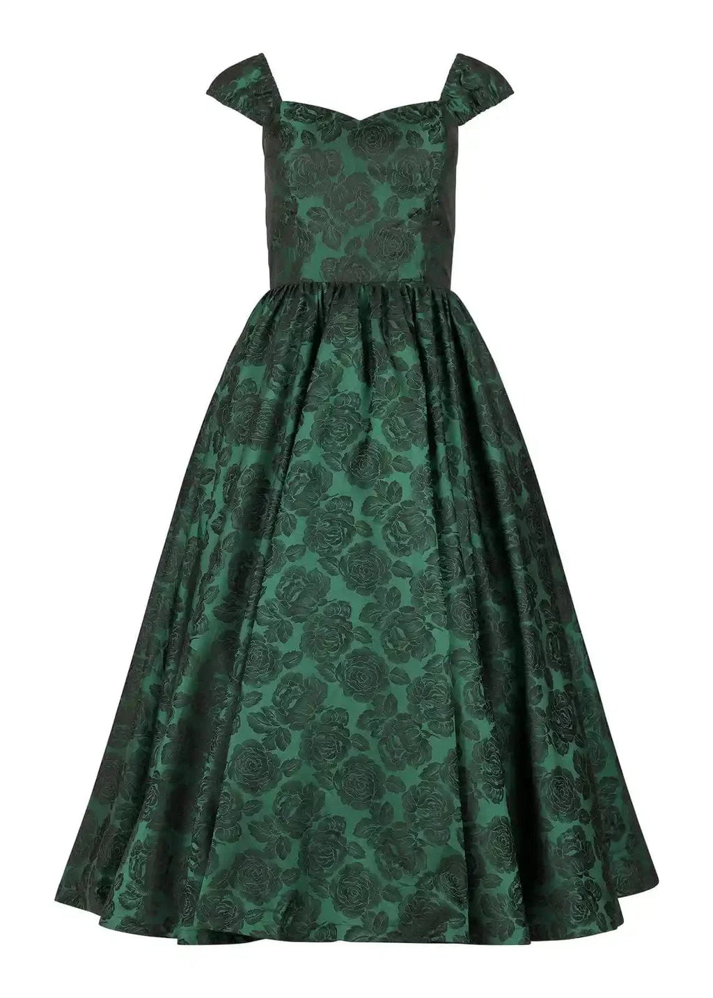 Campbell Floral Print Corset Midi Dress - Green