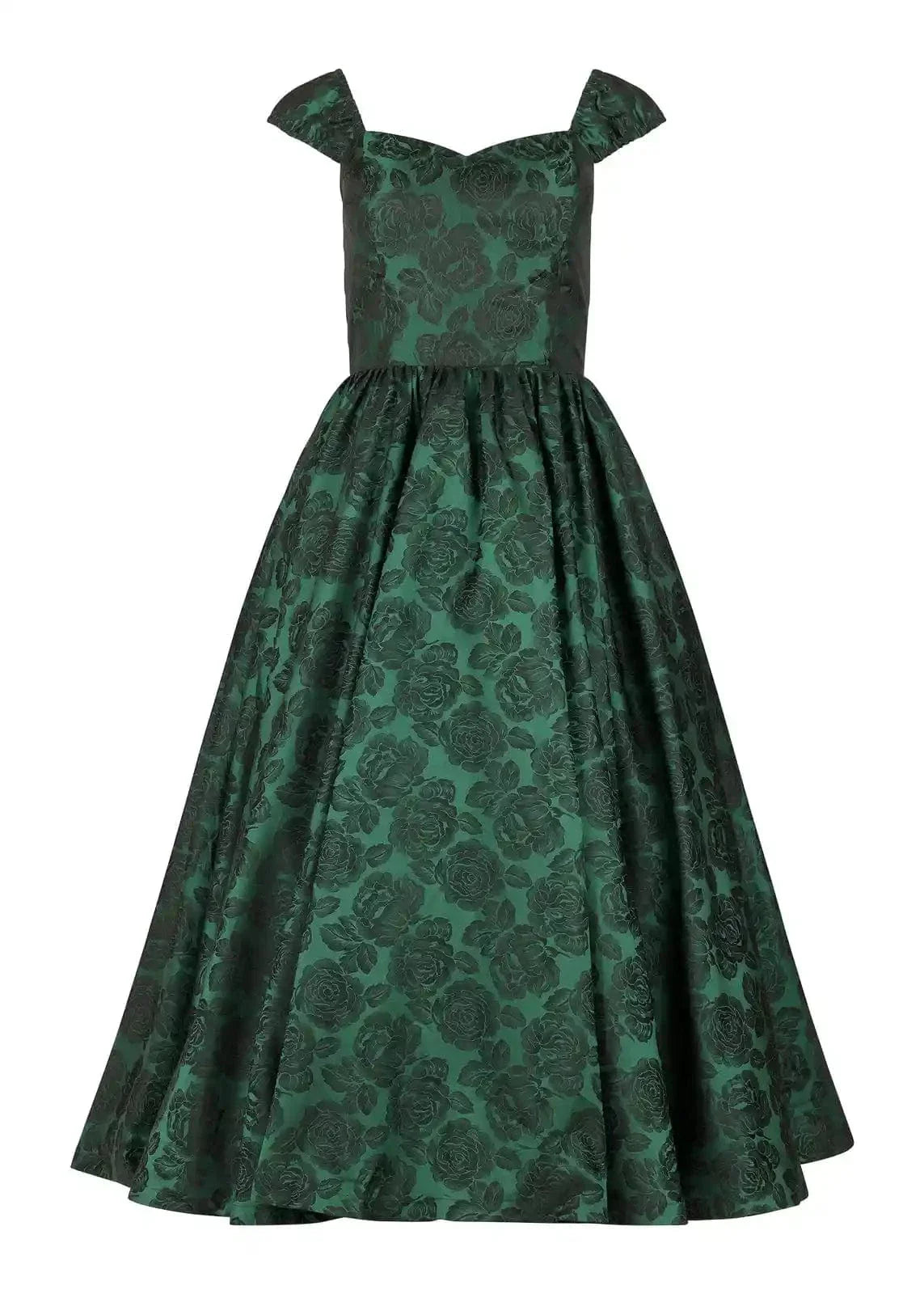 Campbell Floral Print Corset Midi Dress - Green