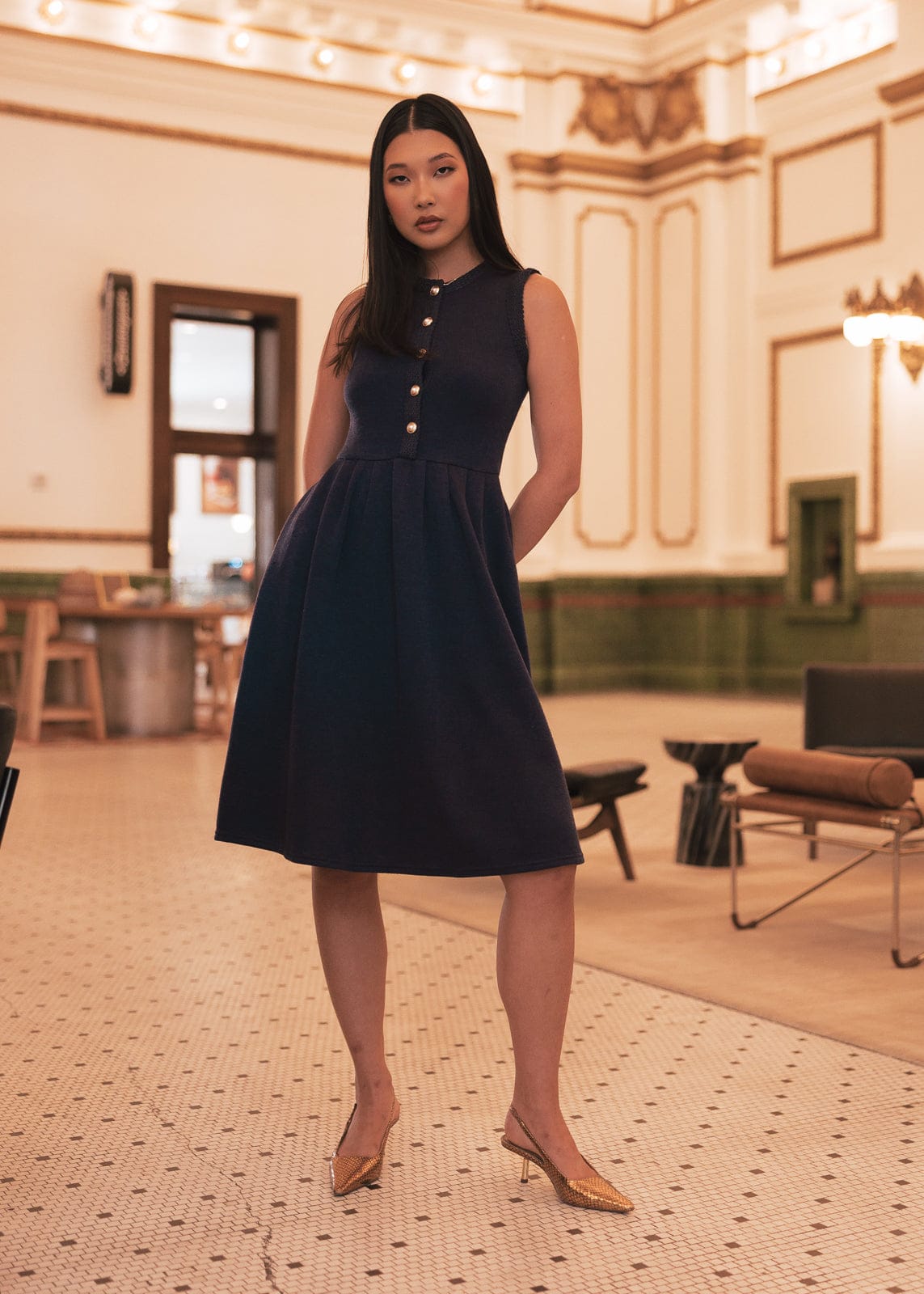 Carrie Dress - Navy