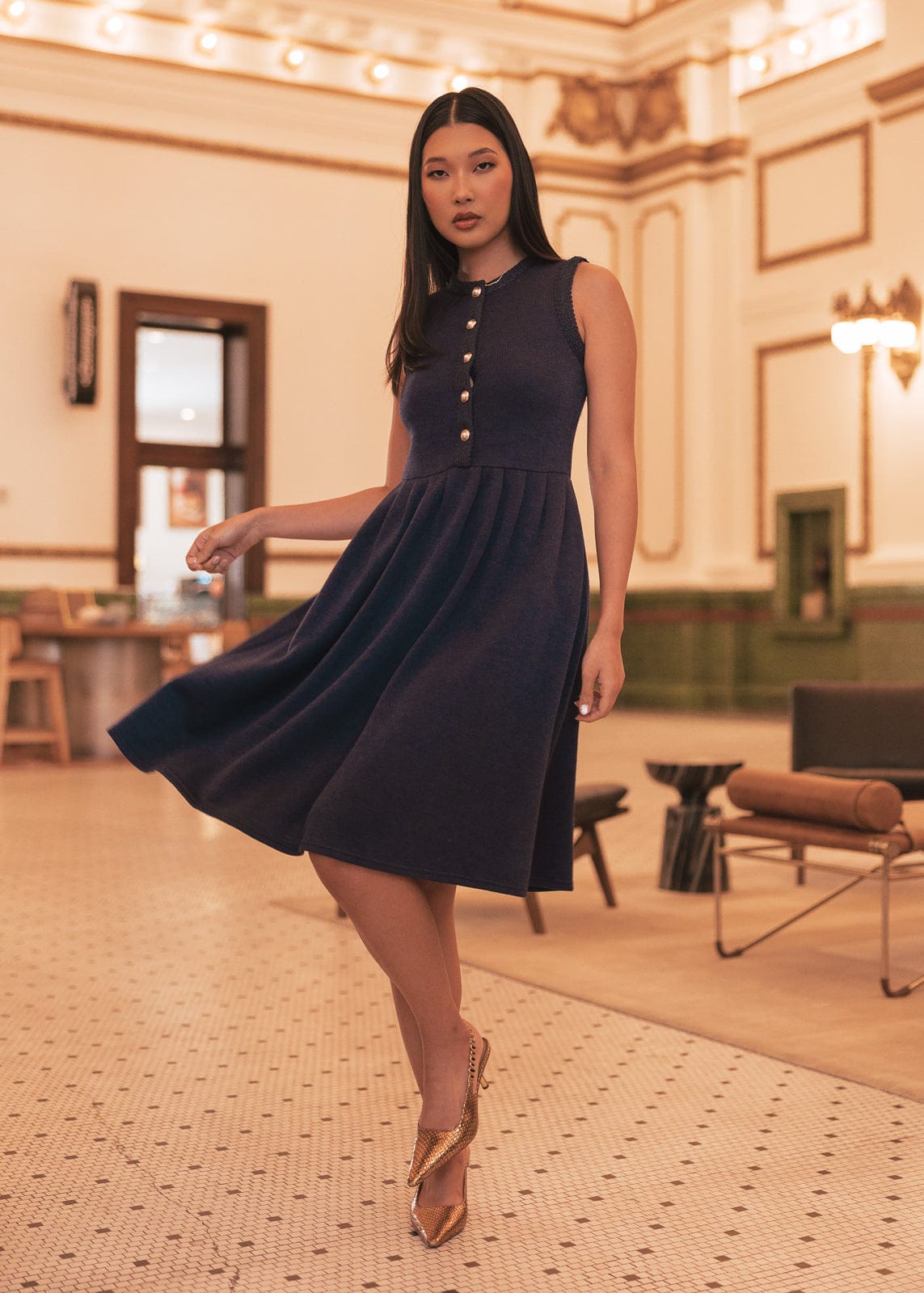 Carrie Dress - Navy