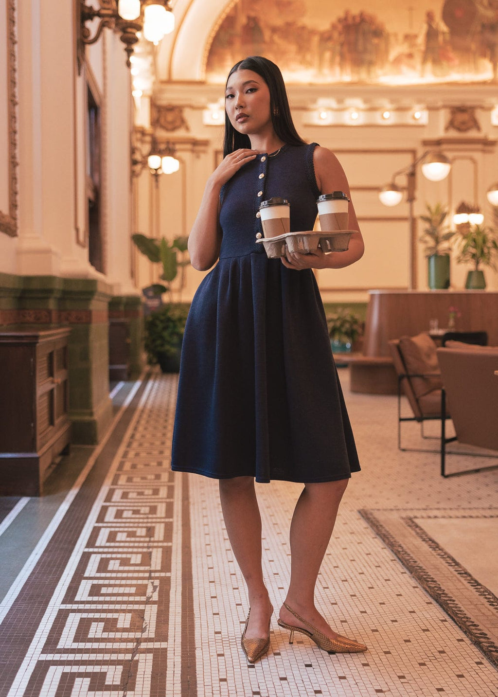 Carrie Dress - Navy