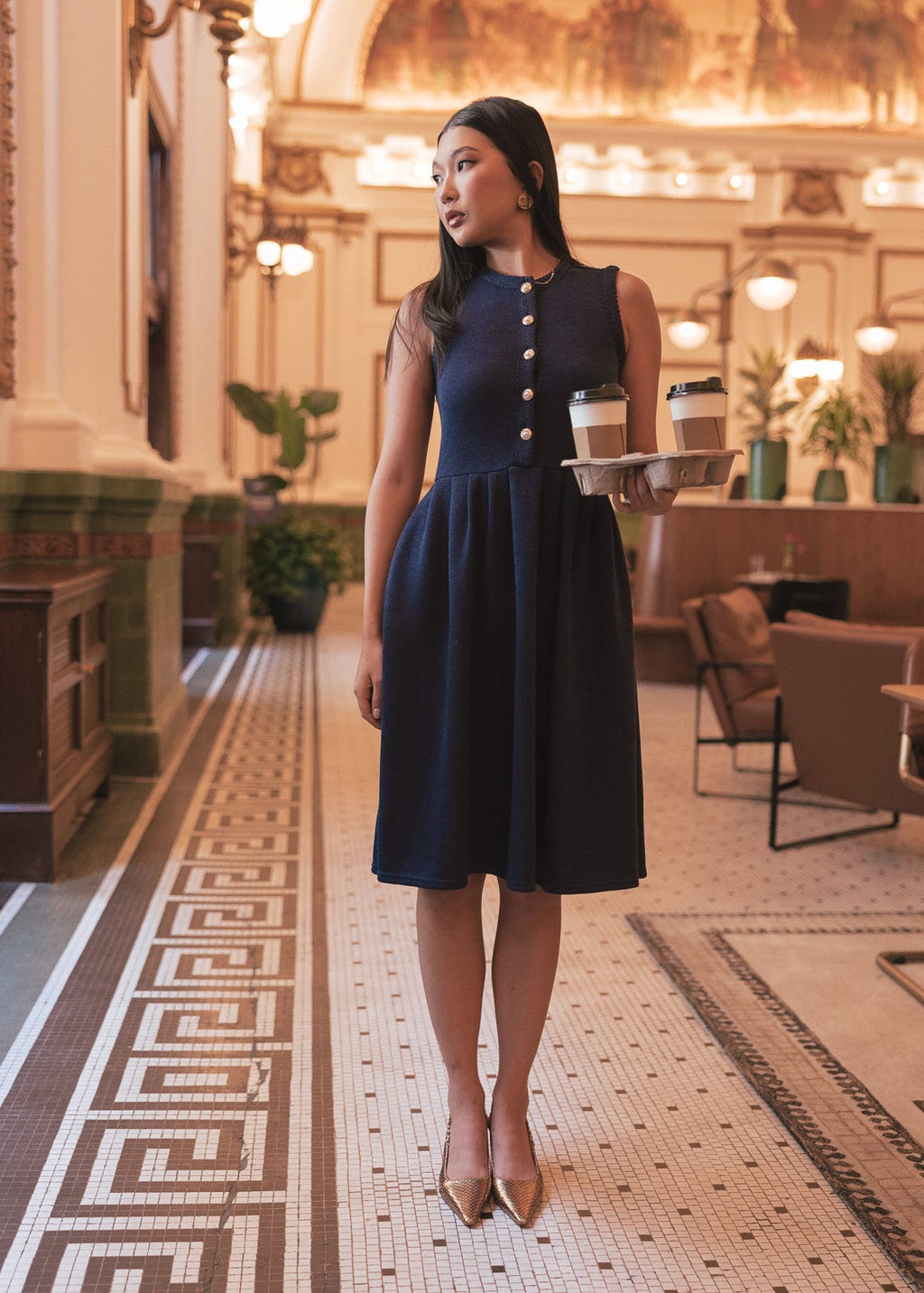 Carrie Dress - Navy