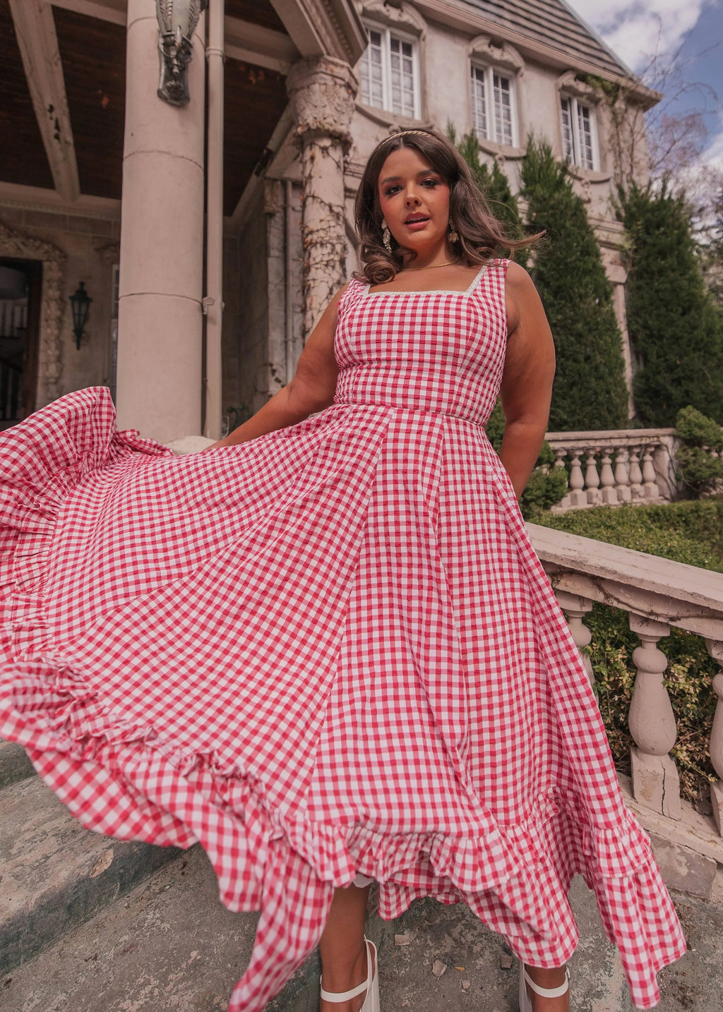 Daze Red Gingham Dress