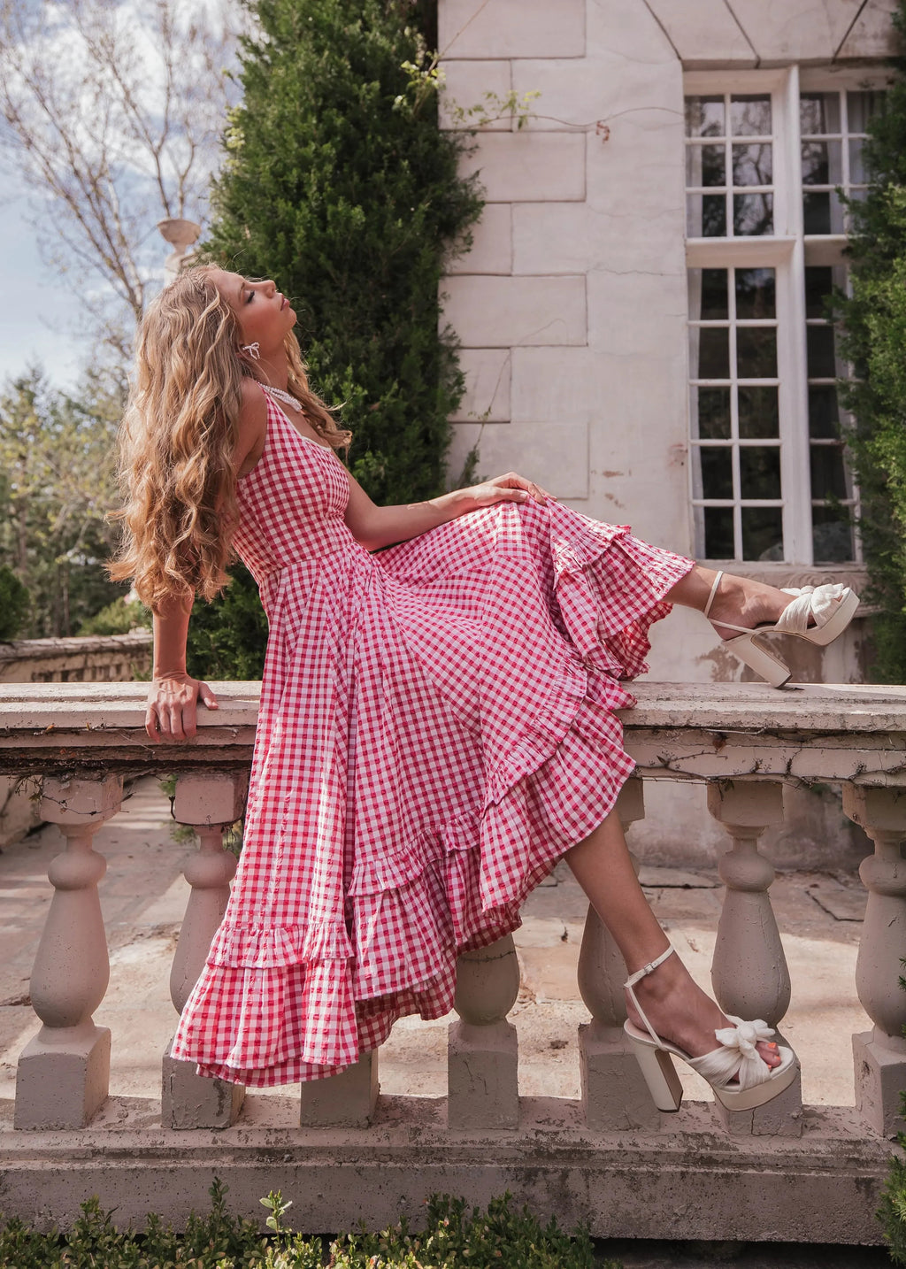 Daze Red Gingham Dress
