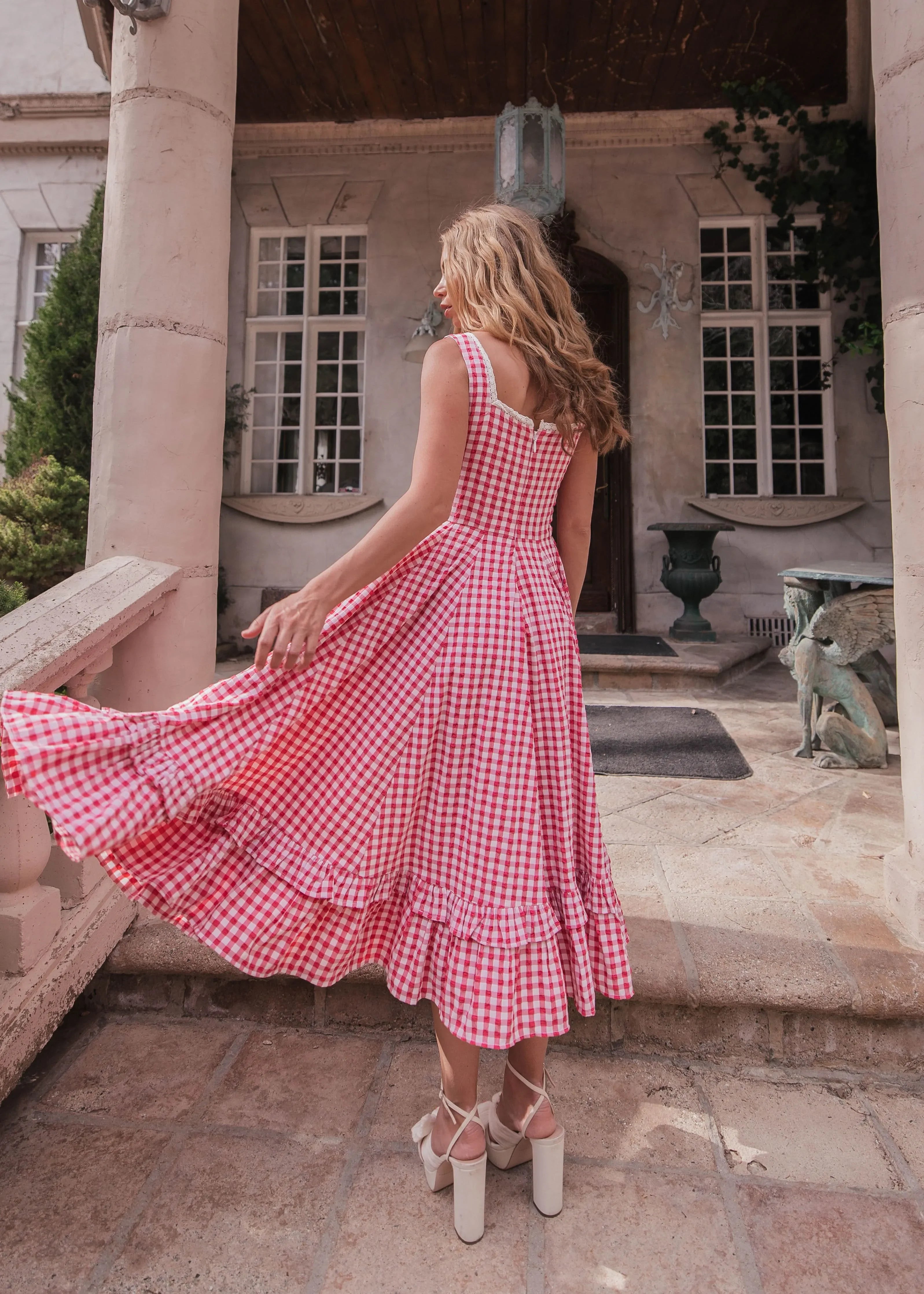 Daze Red Gingham Dress
