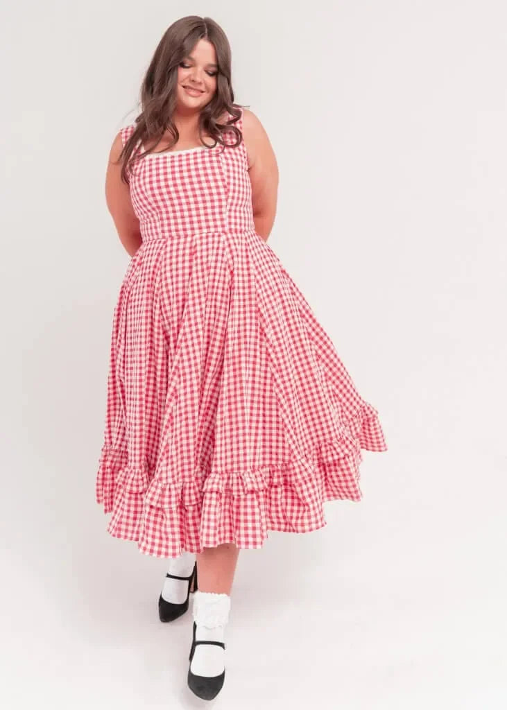 Daze Red Gingham Dress