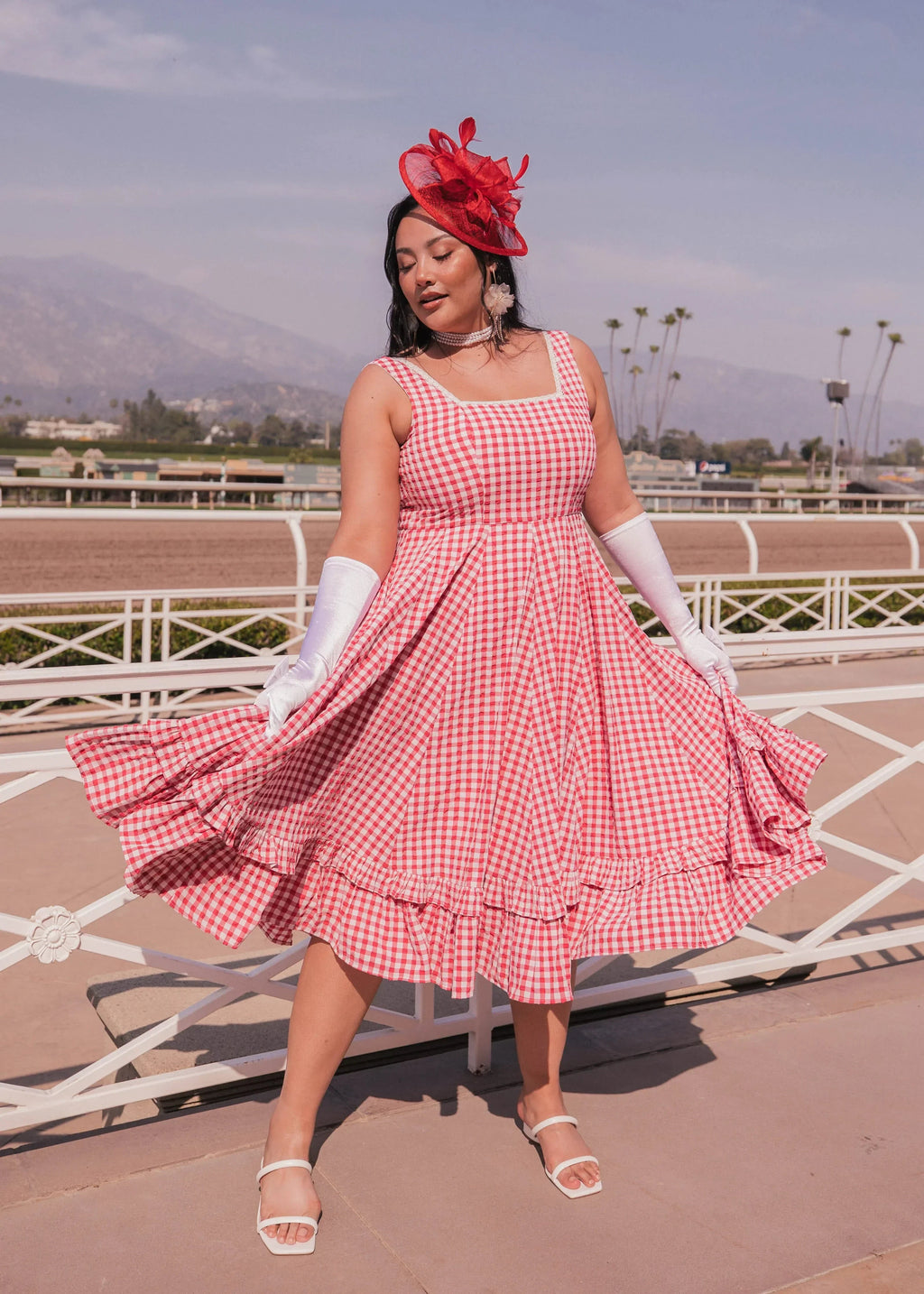Daze Red Gingham Dress