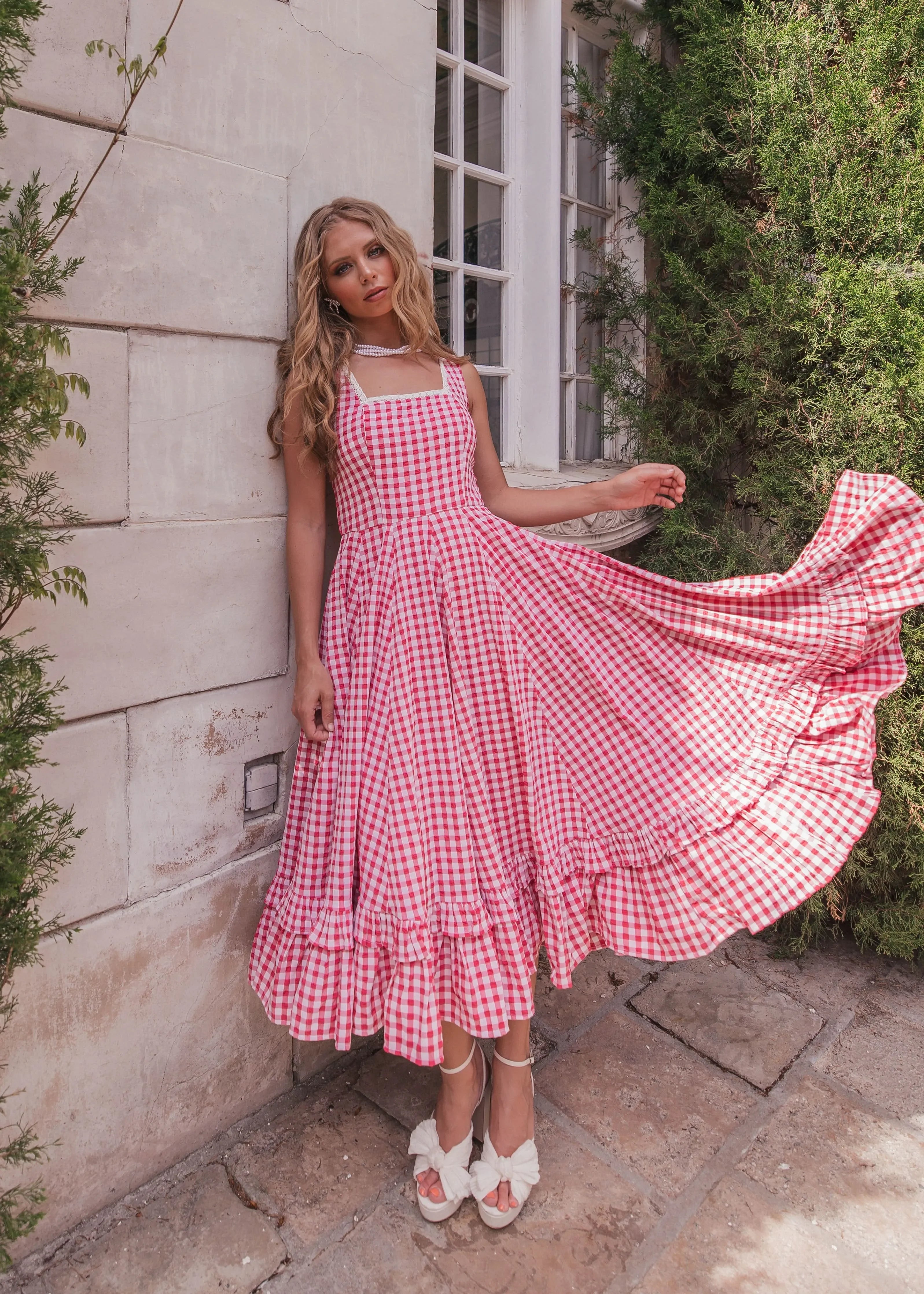 Daze Red Gingham Dress