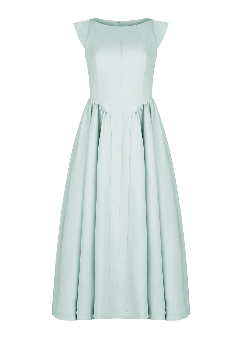 Diana Drop Waist Keyhole Back Dress - Light Blue