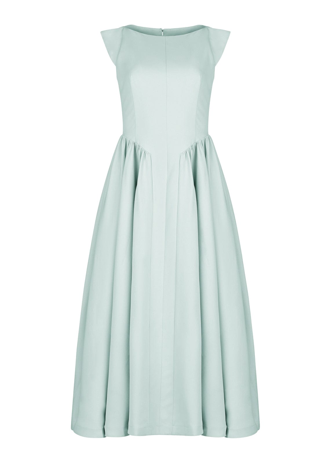 Diana Drop Waist Keyhole Back Dress - Light Blue