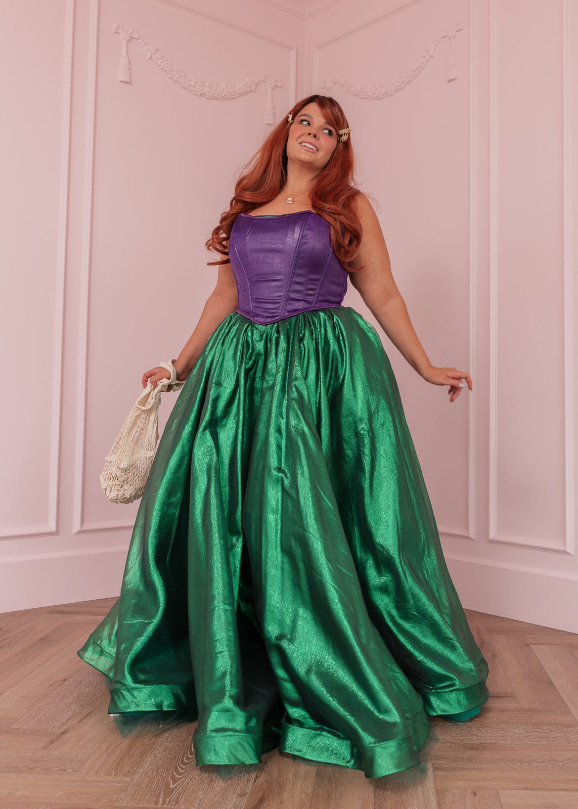Emerald Strapless Corset Princess Waistline Formal Dress - Green