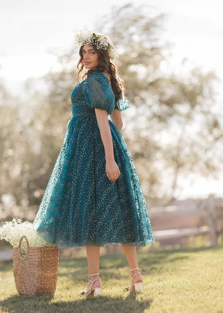 Everbloom Dress in Teal