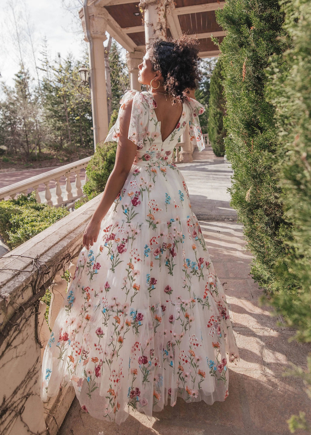 Margaret Floral Embroidered Maxi Wedding Dress