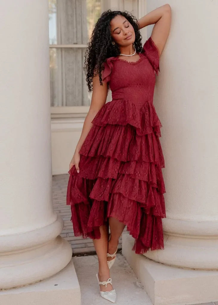 Mia Dress Burgundy