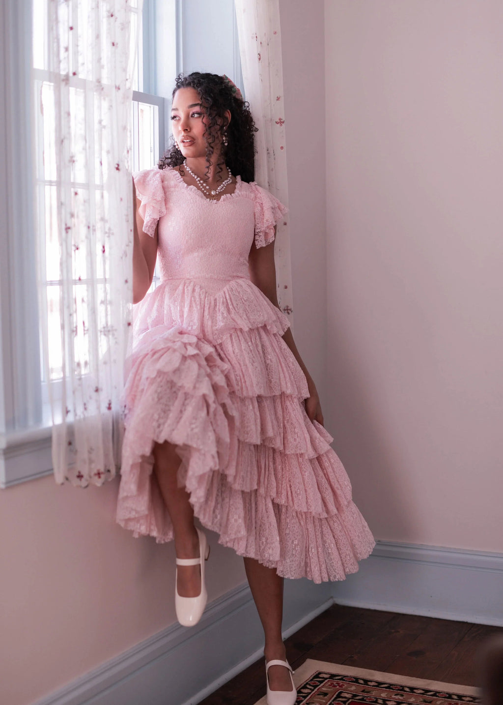 Mia Dress - Pink + Blue