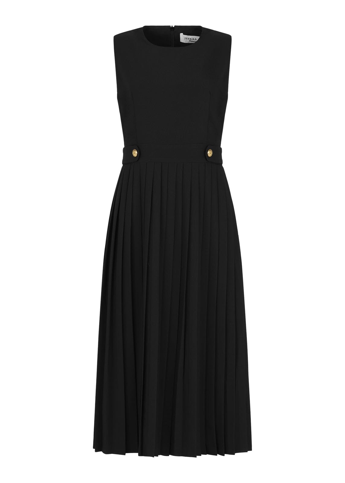 Presley Pleated Pencil Dress - Black