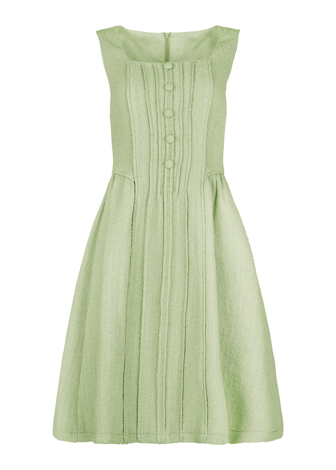 Waldorf Tweed Boucle Dress - Green